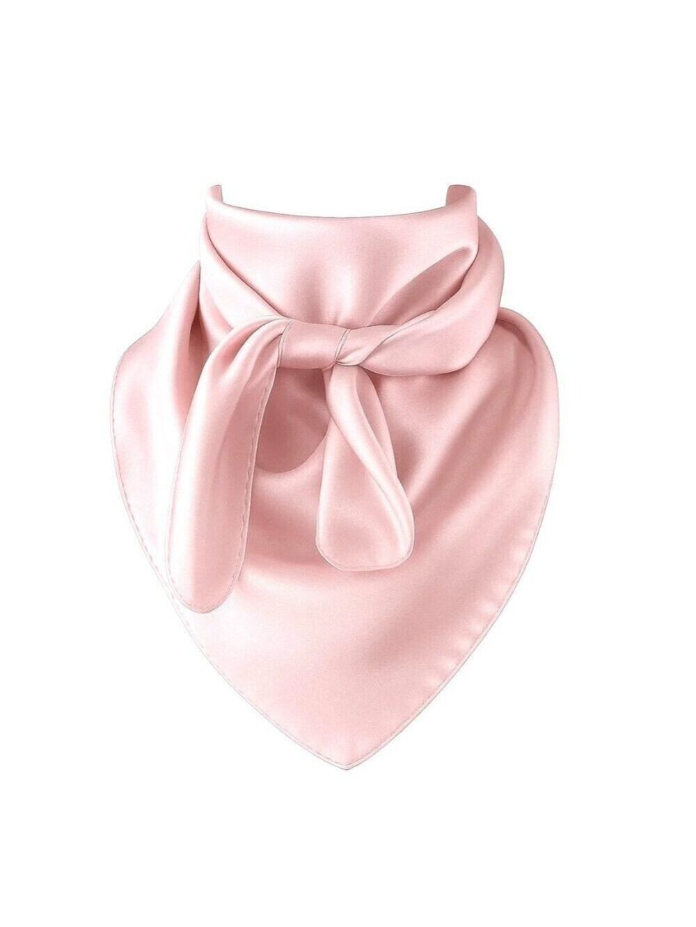 Pastel Pink Wild Rag Scarf 35x35 Satin Western Cowgirl Bandana